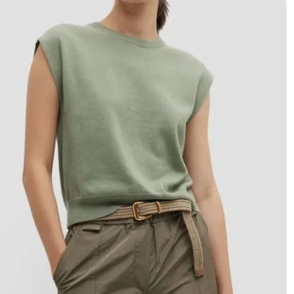 Brunello Cucinelli Green Sleeveless 100% cashmere vest size XL